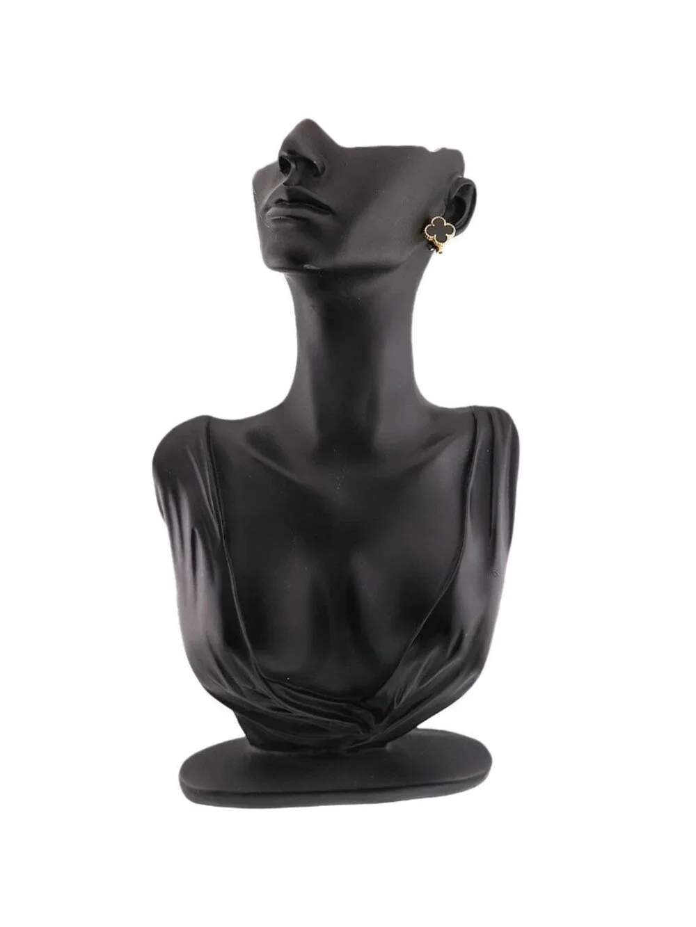Van Cleef & Arpels Vintage Alhambra Onyx Earrings 18K YG